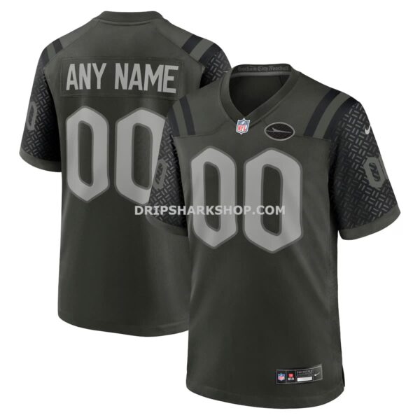 Mens Nike Gotham Green New York Jets 2025 Rivalries Collection Custom Game Jersey