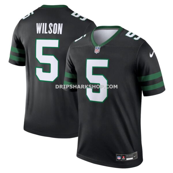 NFL25bdc0G04-d73052 Mens Nike Garrett Wilson Black New York Jets Legend Player Performance Top