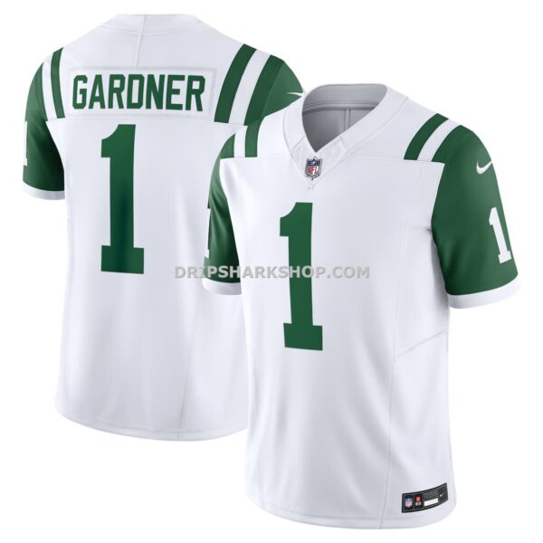 Mens Nike Ahmad Sauce Gardner White New York Jets Classic Alternate Vapor Fuse Limited Jersey