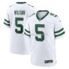 Mens Nike Garrett Wilson Legacy White New York Jets Game Jersey