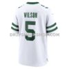 Mens Nike Garrett Wilson Legacy White New York Jets Game Jersey