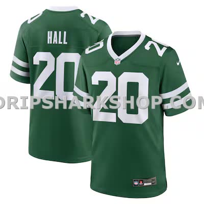 Mens Nike Breece Hall Legacy Green New York Jets Game Jersey