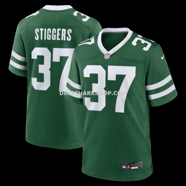 Mens Nike Qwantez Stiggers Legacy Green New York Jets Team Game Jersey