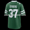 Mens Nike Qwantez Stiggers Legacy Green New York Jets Team Game Jersey