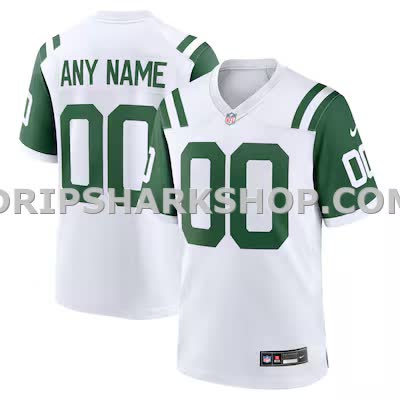 Mens Nike White New York Jets Classic Alternate Custom Replica Jersey