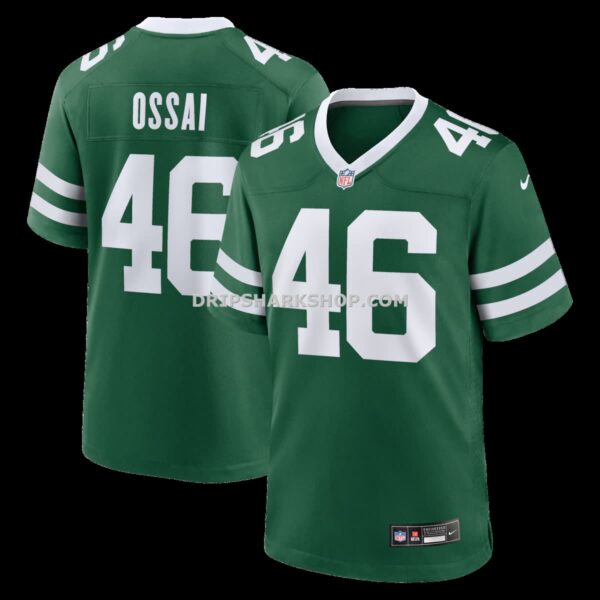 Mens Nike Joseph Ossai Legacy Green New York Jets Team Game Jersey