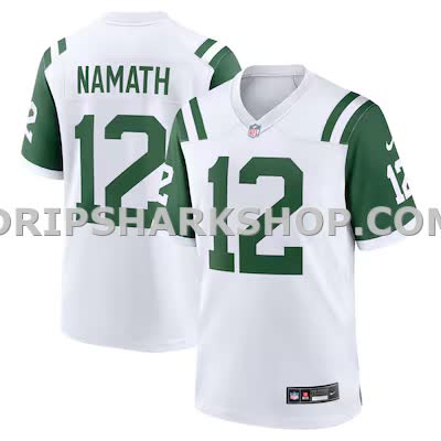 Mens Nike Joe Namath White New York Jets Classic Alternate Retired Player Game Jersey