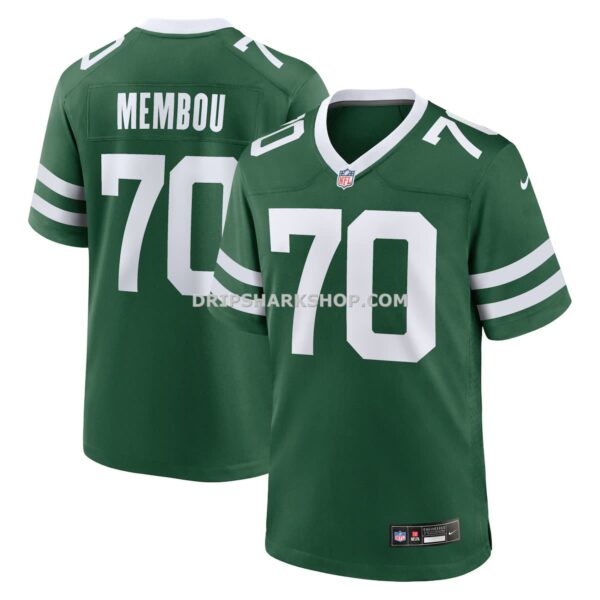 Mens Nike Armand Membou Green New York Jets Team Game Jersey