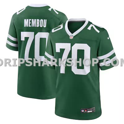 Mens Nike Armand Membou Green New York Jets Team Game Jersey
