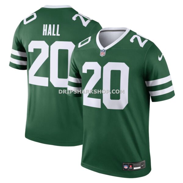 NFL25e728G04-206d36 Mens Nike Breece Hall Green New York Jets Legend Player Performance Top