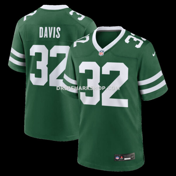Mens Nike Isaiah Davis Legacy Green New York Jets Team Game Jersey