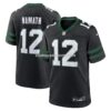NFL25f684G04-ab9a1a Mens Nike Joe Namath Legacy Black New York Jets Alternate Retired Player Game Jersey