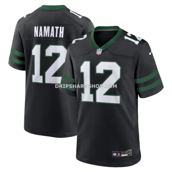NFL25f684G04-ab9a1a Mens Nike Joe Namath Legacy Black New York Jets Alternate Retired Player Game Jersey