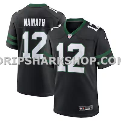 Mens Nike Joe Namath Legacy Black New York Jets Alternate Retired Player Game Jersey