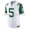 Mens Nike Garrett Wilson White New York Jets Classic Alternate Vapor Fuse Limited Jersey