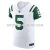 Mens Nike Garrett Wilson White New York Jets Classic Alternate Vapor Fuse Elite Jersey
