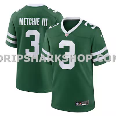 Mens Nike John Metchie Iii Legacy Green New York Jets Team Game Jersey