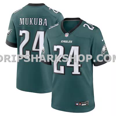 Mens Nike Andrew Mukuba Midnight Green Philadelphia Eagles Team Game Jersey