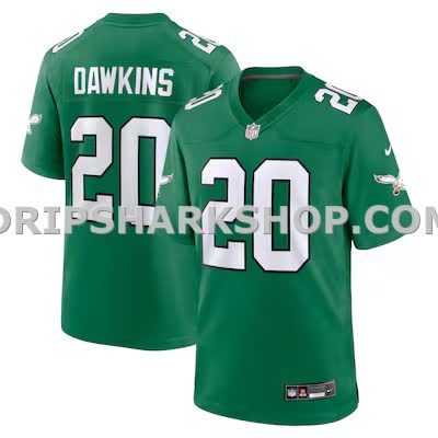 Mens Nike Brian Dawkins Kelly Green Philadelphia Eagles Alternate Retired Player Game Jersey