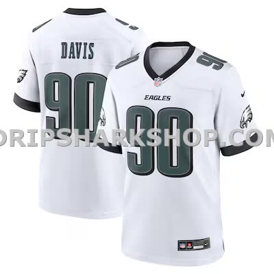 Mens Nike Jordan Davis White Philadelphia Eagles White Game Jersey