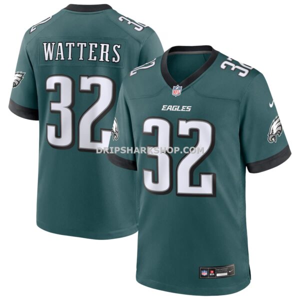 Mens Nike Ricky Watters Midnight Green Philadelphia Eagles Team Retired Player Game Jersey