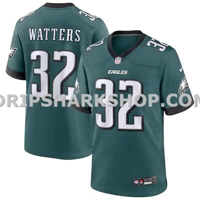Mens Nike Ricky Watters Midnight Green Philadelphia Eagles Team Retired Player Game Jersey
