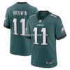 Mens Nike Aj Brown Midnight Green Philadelphia Eagles Team Game Jersey