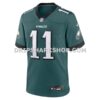 Mens Nike Aj Brown Midnight Green Philadelphia Eagles Team Game Jersey
