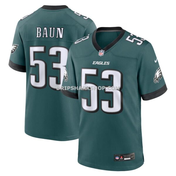 NFL261b08G04-37d6f1 Mens Nike Zack Baun Midnight Green Philadelphia Eagles Game Jersey