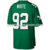 Mens Mitchell And Ness Reggie White Kelly Green Philadelphia Eagles Big And Tall 1990 Retired Player Replica Jersey Pi33