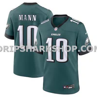 Mens Nike Braden Mann Midnight Green Philadelphia Eagles Team Game Jersey