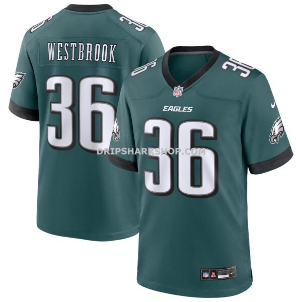 Mens Nike Brian Westbrook Midnight Green Philadelphia Eagles Team Retired Player Game Jersey