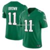 Mens Nike Aj Brown Kelly Green Philadelphia Eagles Vapor Fuse Limited Jersey