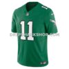 Mens Nike Aj Brown Kelly Green Philadelphia Eagles Vapor Fuse Limited Jersey