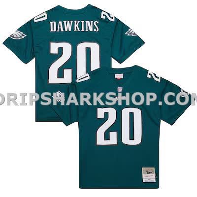 Mens Mitchell And Ness Brian Dawkins Green Philadelphia Eagles Legacy Replica Jersey