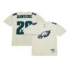 Mens Mitchell And Ness Brian Dawkins Cream Philadelphia Eagles Chainstitch Legacy Jersey