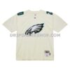 Mens Mitchell And Ness Brian Dawkins Cream Philadelphia Eagles Chainstitch Legacy Jersey