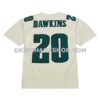 Mens Mitchell And Ness Brian Dawkins Cream Philadelphia Eagles Chainstitch Legacy Jersey