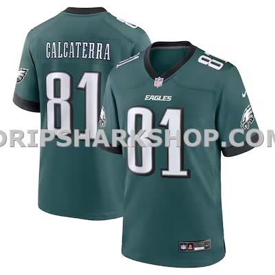 Mens Nike Grant Calcaterra Midnight Green Philadelphia Eagles Team Game Jersey