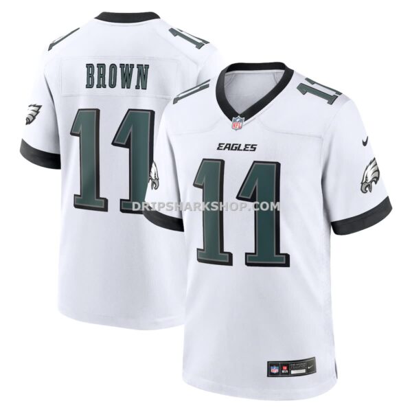 Mens Nike Aj Brown White Philadelphia Eagles White Game Jersey