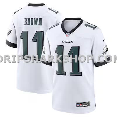 Mens Nike Aj Brown White Philadelphia Eagles White Game Jersey