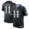 Mens Nike Aj Brown Black Philadelphia Eagles Legend Player Performance Top