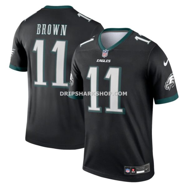 Mens Nike Aj Brown Black Philadelphia Eagles Legend Player Performance Top
