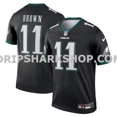 Mens Nike Aj Brown Black Philadelphia Eagles Legend Player Performance Top