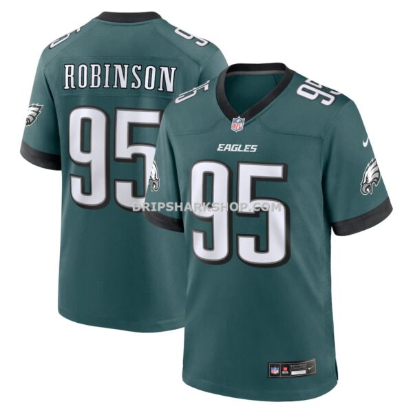 Mens Nike Ty Robinson Midnight Green Philadelphia Eagles Team Game Jersey