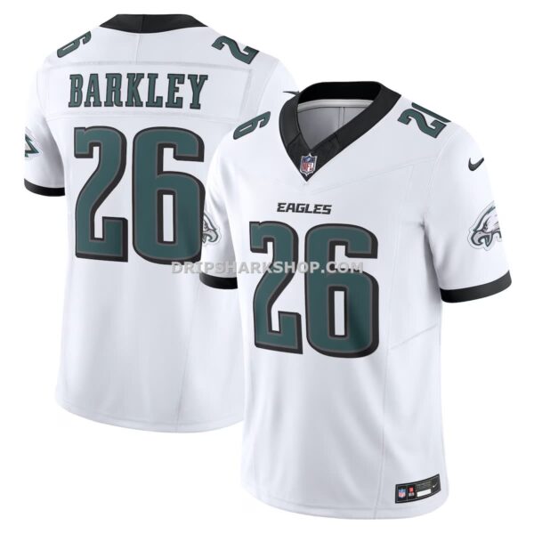 Mens Nike Saquon Barkley White Philadelphia Eagles Vapor Fuse Limited Jersey