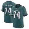 NFL26732cG04-37a15a Mens Nike Fred Johnson Midnight Green Philadelphia Eagles Team Game Jersey