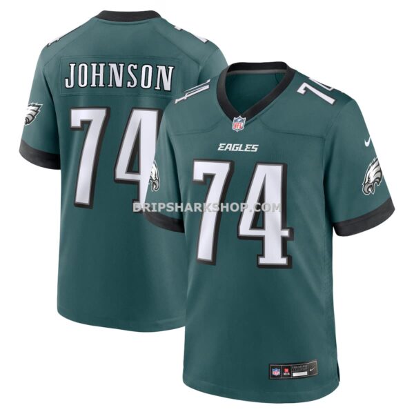 NFL26732cG04-37a15a Mens Nike Fred Johnson Midnight Green Philadelphia Eagles Team Game Jersey
