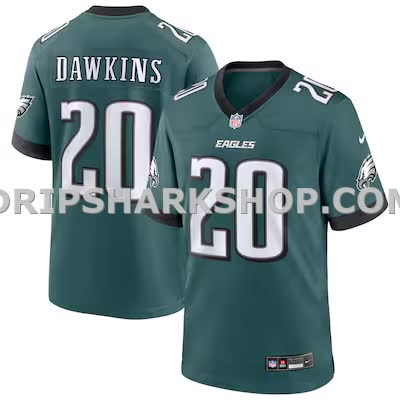 Mens Nike Brian Dawkins Midnight Green Philadelphia Eagles Team Retired Player Game Jersey