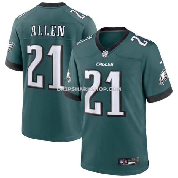NFL26788aG04-18317d Mens Nike Eric Allen Midnight Green Philadelphia Eagles Team Retired Player Game Jersey